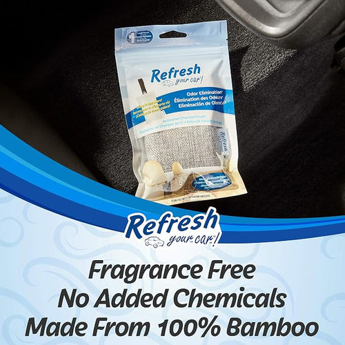 ! Car Air Freshener And Deodorizer, Odor Eliminator Charcoal Deodorizer Bags, Set Of 2, Fragrance Free, alternate product