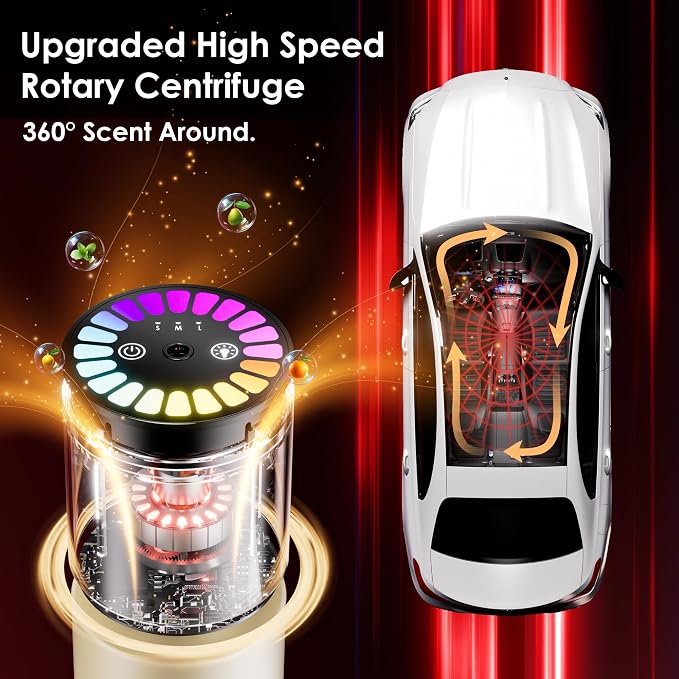 Car Air Freshener, Car Fresheners Long Lasting, Auto On/Off, 3 Adjustable Modes for Custom Scent Intensity, 150mL Large