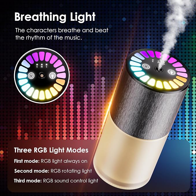 Car Air Freshener, Car Fresheners Long Lasting, Auto On/Off, 3 Adjustable Modes for Custom Scent Intensity, 150mL Large
