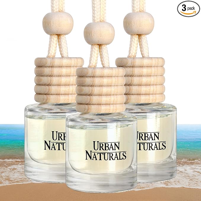 Car Air Freshener Diffuser 3 Pack - Ocean Mist & Sea Salt Scent, 45+ Days Long Lasting Fragrance, Made in USA, product image