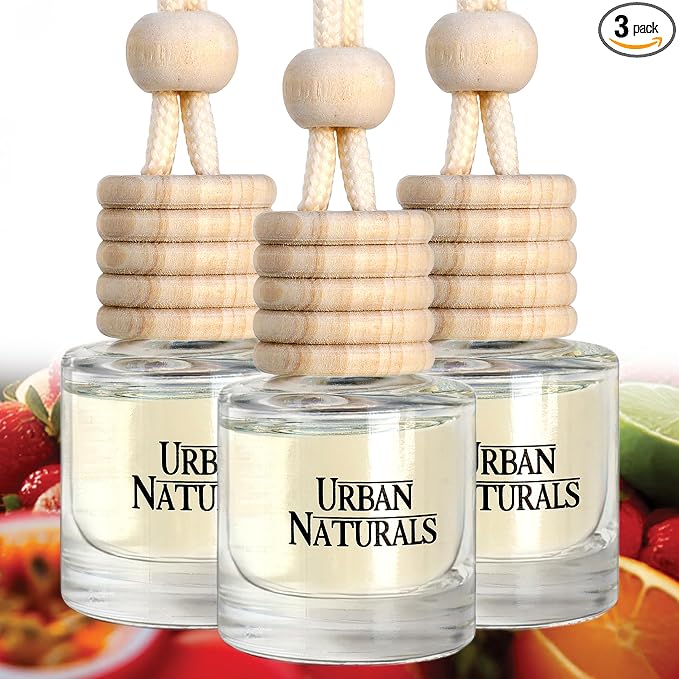 Car Air Freshener Diffuser 3 Pack - Tropical Escape Essentials Scent, 45+ Days Long Lasting Fragrance, Made in USA, product