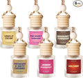 Car Air Freshener Diffuser 6 Pack Hanging Air Freshener, Vanilla Cream, Pink Sparkle Champagne, Mahogany Teakwood, product