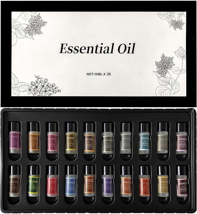 Car Air Freshener Refill Cologne Aromatherapy Oil 20 PCS, Essential Oils Mixed Fragrance Set for Car Diffusers (No Diffuser