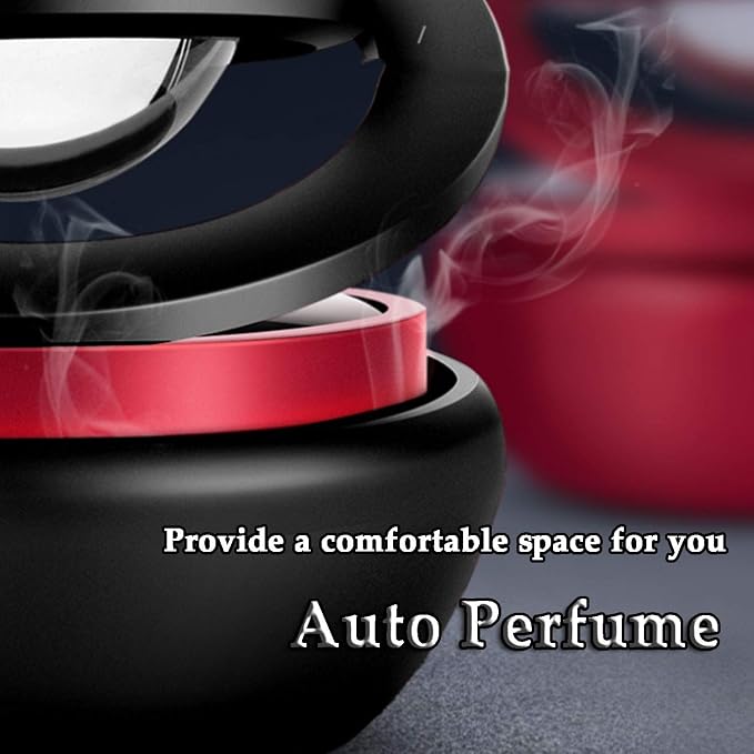 Car Air Freshener Solar Energy Rotating Refillable Air Purifier for Car Interior Dashboard Autorotation Decoration