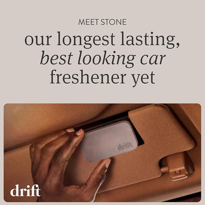 Car Air Freshener - Stone Air Freshener Car Odor Eliminator - Long Lasting Scent - Auto Accessories - Metal Clip - Essential