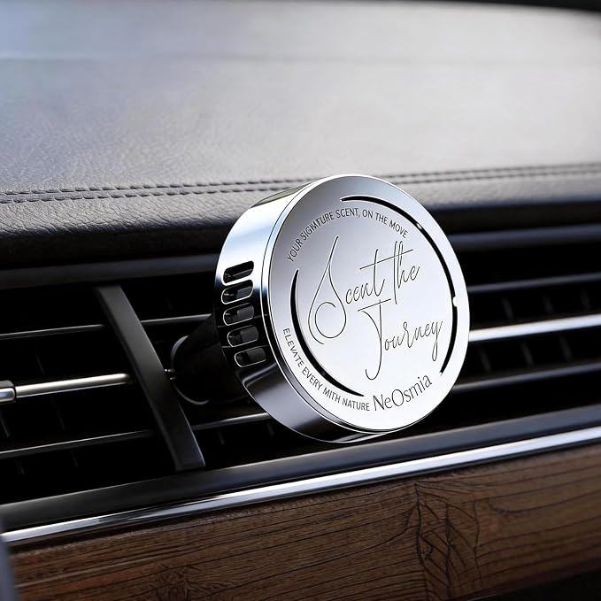 Car Air Freshener Vent Clip, 5 Pack Refills, Essential Oil Car Diffuser (1 Metal Clip + 5 Fragrance Pads), Long Lasting 80
