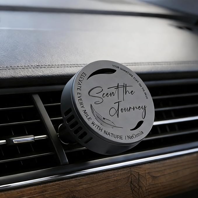Car Air Freshener Vent Clip, 5 Pack Refills, Essential Oil Car Diffuser (1 Metal Clip + 5 Fragrance Pads), Long Lasting 80