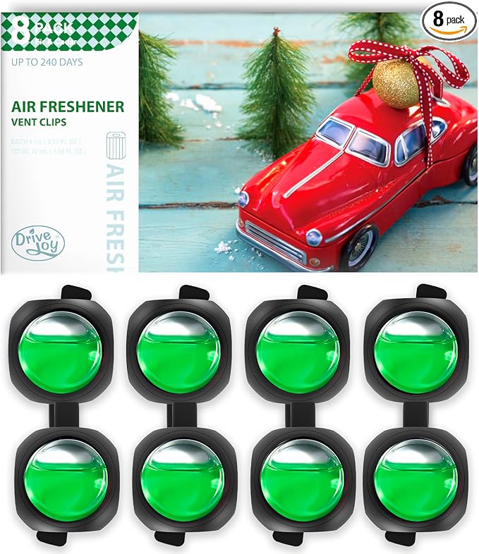 Car Air Freshener Vent Clips, 8 Pack, Provides Long-Lasting Scent, Up to 240 Days, Odor Eliminator (Cedar), product image