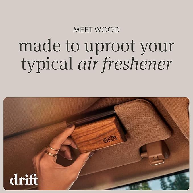 Car Air Freshener - Wood Air Freshener - Car Odor Eliminator - Teak Scent Starter Kit, alternate product view 2
