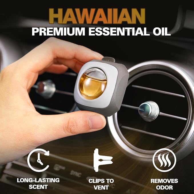 Car Air Fresheners Clip 6 Ct, Variety Pack Vent Clips, 4ml Each, Long Lasting Up to 180 Days Refresher Odor Eliminator