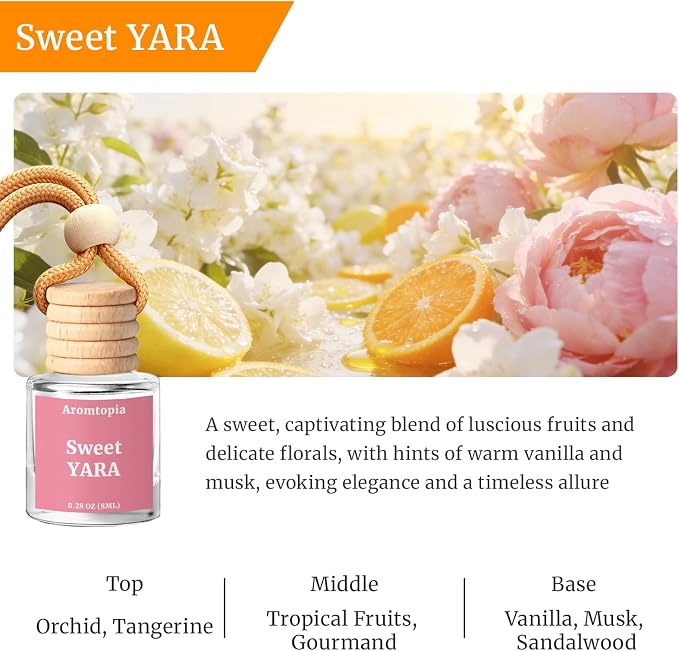 Car Air Fresheners, Hanging Essential Oil Car Diffuser, Aromtopia Long-Lasting Odor Eliminator Automotive Air Fragrance