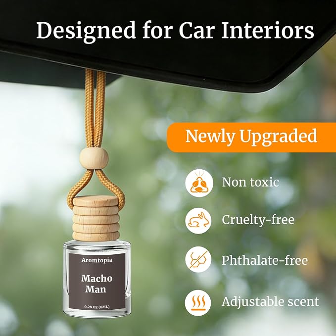 Car Air Fresheners, Hanging Essential Oil Car Diffuser, Aromtopia Long-Lasting Odor Eliminator Automotive Air Fragrance