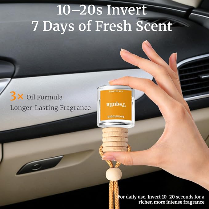 Car Air Fresheners, Hanging Essential Oil Car Diffuser, Aromtopia Long-Lasting Odor Eliminator Automotive Air Fragrance