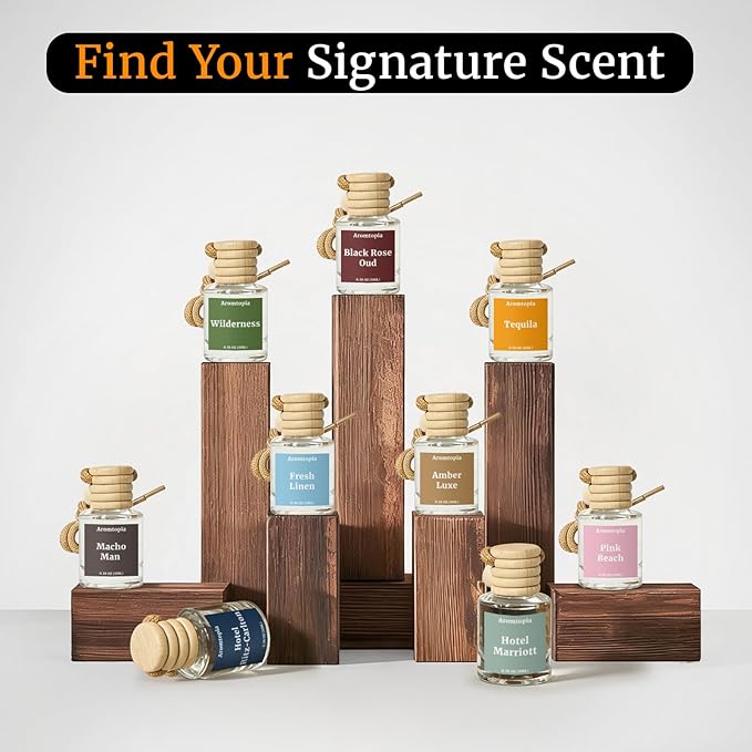 Car Air Fresheners, Hanging Essential Oil Car Diffuser, Aromtopia Long-Lasting Odor Eliminator Automotive Air Fragrance