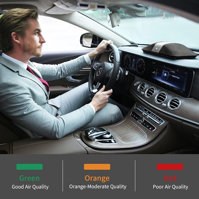 Car Air Purifier with H13 True HEPA Filter: Car Portable Air purifier for Exhaust Fumes, VOC, Smoke, Odors, and Bacteria