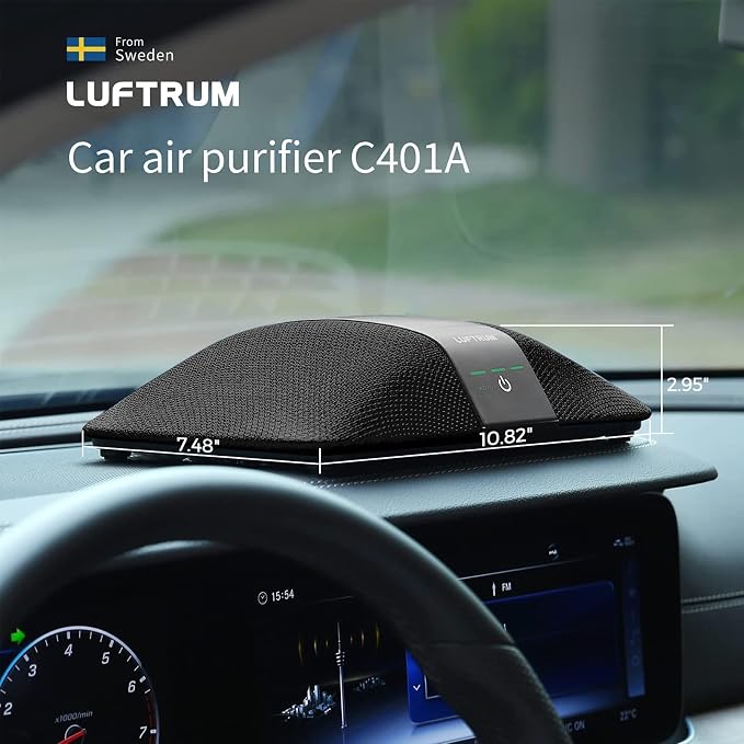 Car Air Purifier with H13 True HEPA Filter: Car Portable Air purifier for Exhaust Fumes, VOC, Smoke, Odors, and Bacteria
