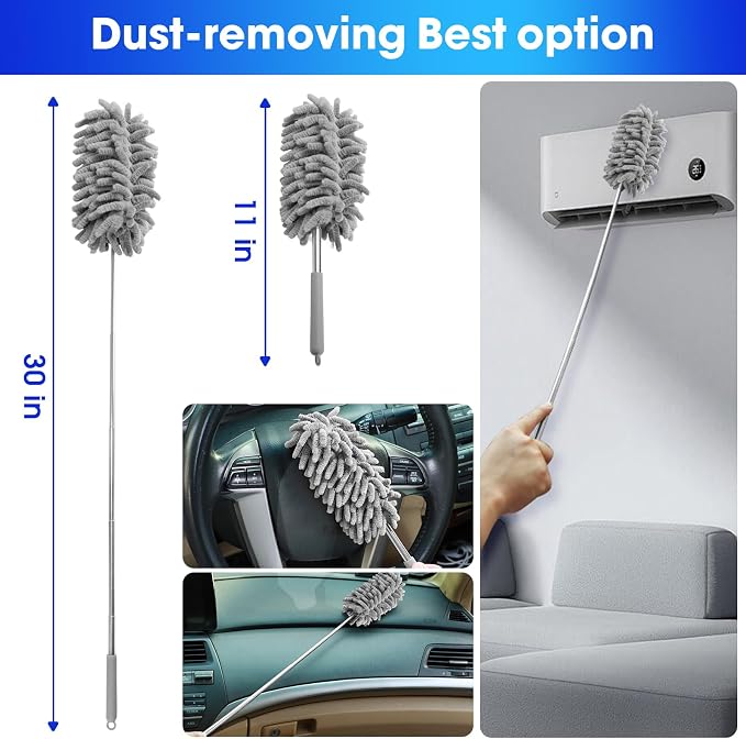 Car Cleaning Kit, 17PCS Car Interior Detailing Kit with Gray High Power Handheld Vacuum, Detailing Brush Set, Windshield