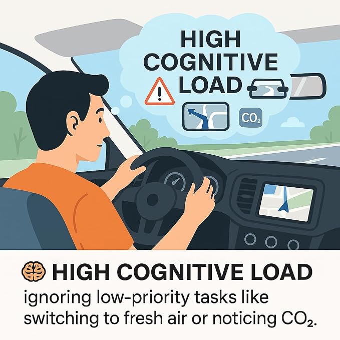 Car CO2 Monitor, Plug-in, No Battery Needed, Real-Time 10s Sampling, Rotatable Color Screen, Beep Alarm for High CO2, Fits