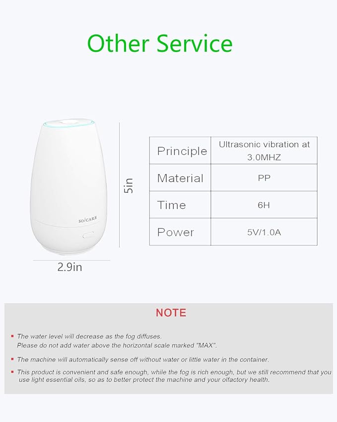 Car Diffuser (2nd Generation), Small Portable Car Essential Oil Diffuser with Built-in USB Cable, alternate product view 6
