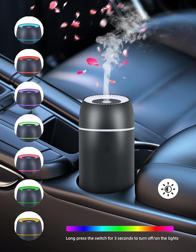 Car Diffuser for Essential Oils Portable Mini Ultrasonic Mist Humidifier 100ml USB Aromatherapy Diffuser Freshener with