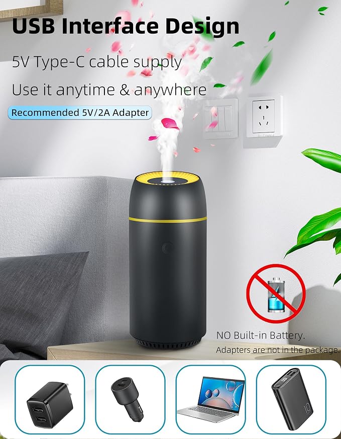 Car Diffuser for Essential Oils Portable Mini Ultrasonic Mist Humidifier 100ml USB Aromatherapy Diffuser Freshener with