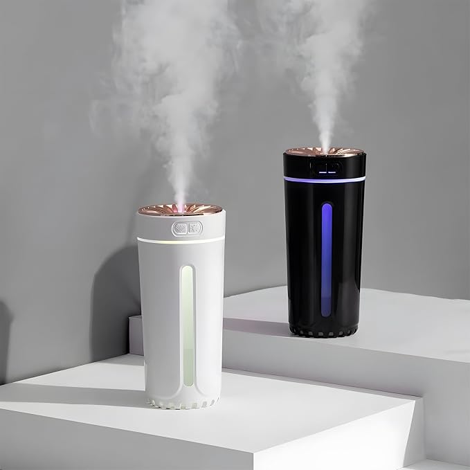 Car Diffuser Humidifier with Essential Oil Diffuser - Portable Silent USB Mini Air Humidifier with LED Light, alternate