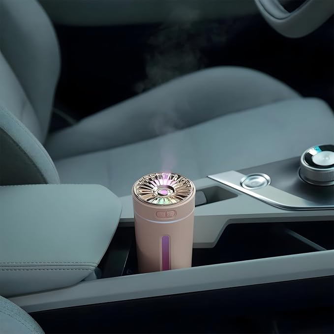 Car Diffuser Humidifier with Essential Oil Diffuser - Portable Silent USB Mini Air Humidifier with LED Light, alternate
