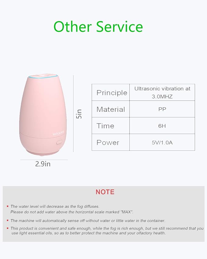 Car Diffuser,Small Portable Car Essential Oil Diffuser with Built-in USB Cable,Mini Aromatherapy Diffuser for