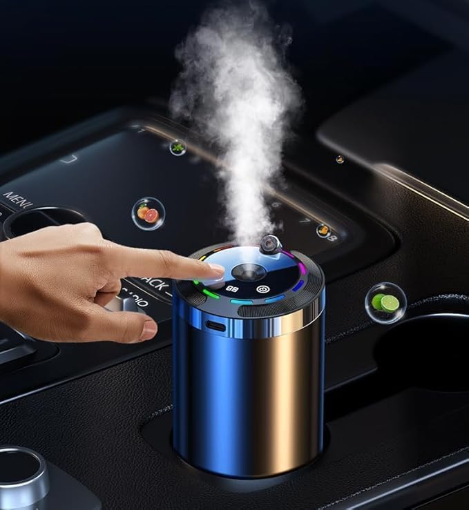 Car Essential Oil Diffuser, Mini USB Air Humidifier, LED Light, for Vehicle Home Office, product image