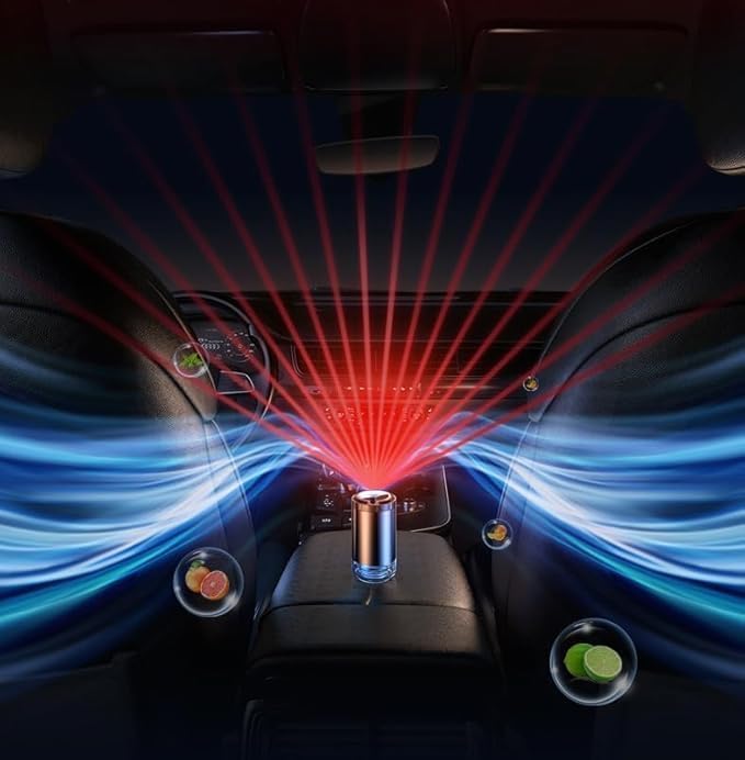 Car Essential Oil Diffuser, Mini USB Air Humidifier, LED Light, for Vehicle Home Office, alternate product view 2