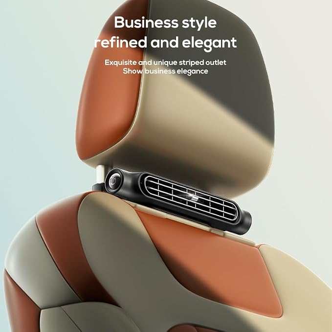Car Fan for Driver and Passenger's Seat - Mini Portable USB Backseat Cooling Fan Kids Baby Quiet headrest Neck Fan