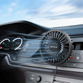 Car Fan USB Powered - Powerful 3 Speed, Portable Cooling Clip Fan for Car Vent, Quiet Brushless Motor, 360 Degree Rotatable