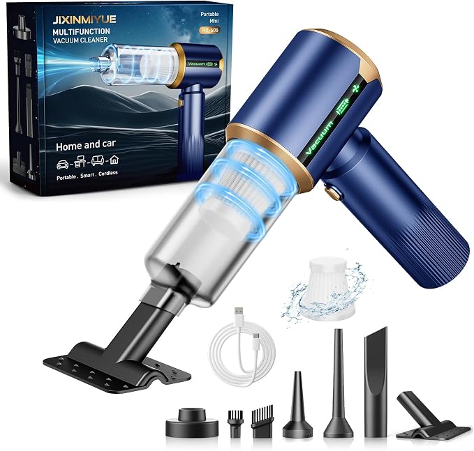 Car Handheld Vacuum Cordless: Car Vacuum Cleaner with 16000Pa Ultra-Strong Suction, Brushless Motor & HEPA Filter, product