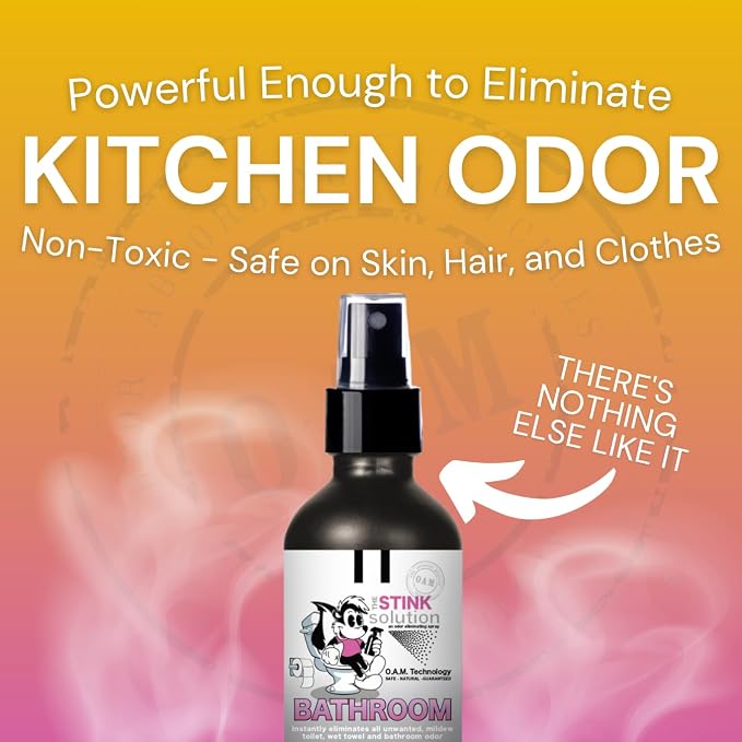 Car, Kitchen, & Bathroom Odor Eliminator Spray | Trash Can & Toilet Deodorizer, Kitchen Spray, Garbage Odor Remover | 3 4 oz