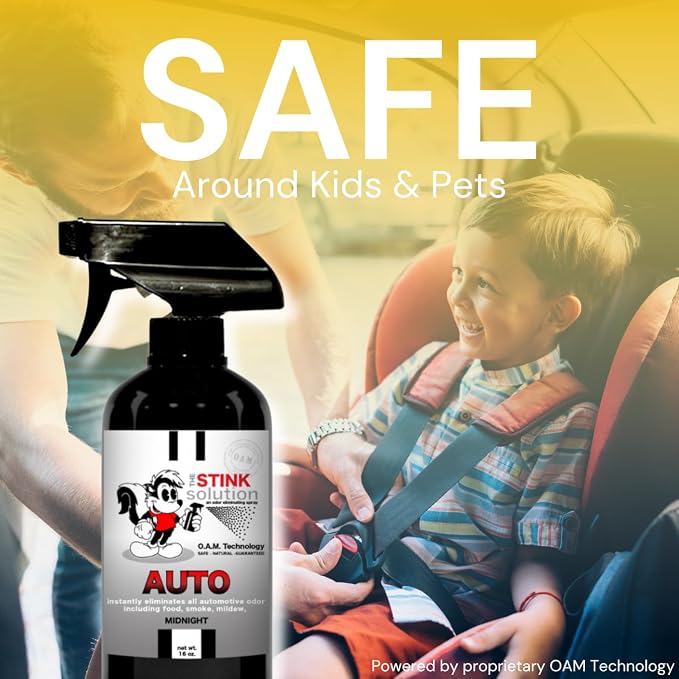 Car, Kitchen, & Bathroom Odor Eliminator Spray | Trash Can & Toilet Deodorizer, Kitchen Spray, Garbage Odor Remover | 3 4 oz