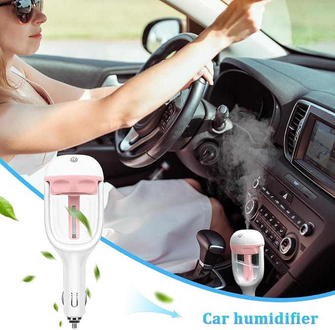 Car Mini Humidifier, Auto Shut-Off 180-Degree Rotation Small Vehicle Purifier Diffuser for Travel, alternate product view 3