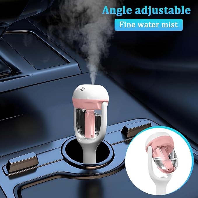 Car Mini Humidifier, Auto Shut-Off 180-Degree Rotation Small Vehicle Purifier Diffuser for Travel, alternate product view 4