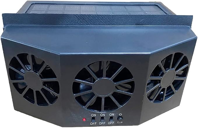 Car Solar Powered Window Exhaust Fan,Car Air Purifier,Car Solar Power Air Vent Radiator Fans for Backseat or