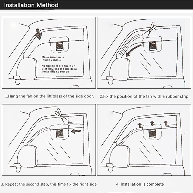 Car Solar Powered Window Exhaust Fan,Car Air Purifier,Car Solar Power Air Vent Radiator Fans for Backseat or