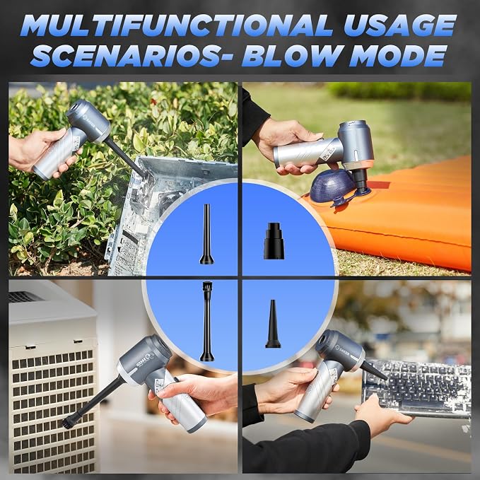Car Vacuum Cleaner 17000PA Foldable Mini Handheld Vacuums Portable Cordless with Brushless Motor for Gifts
