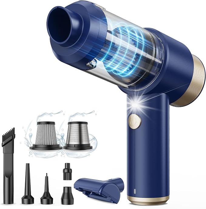 Car Vacuum Handheld Vacuum Cleaner, 15000PA Suction, Mini Vacuums with Air Duster and Blower, Portable Hand Held Vacuum for