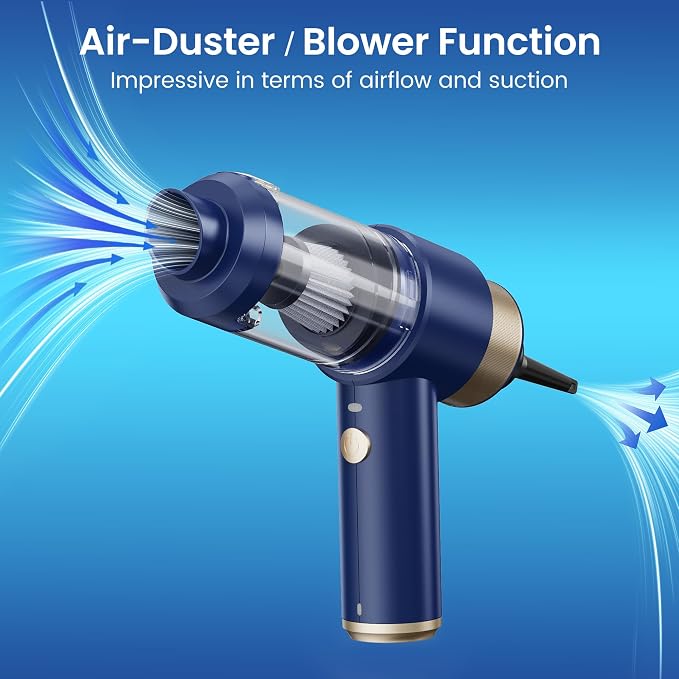 Car Vacuum Handheld Vacuum Cleaner, 15000PA Suction, Mini Vacuums with Air Duster and Blower, Portable Hand Held Vacuum for