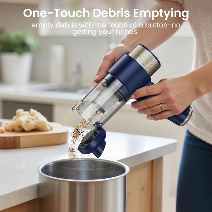 Car Vacuum Handheld Vacuum Cleaner, 15000PA Suction, Mini Vacuums with Air Duster and Blower, Portable Hand Held Vacuum for