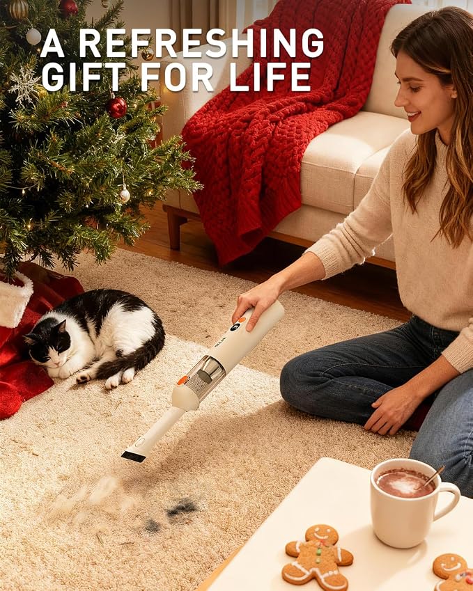 Car Vacuum Handheld Vacuum Portable Cordless-14000PA High Power, Blow & Suction 2 in 1, Up to 30 Mins Runtime, Small Vacuum