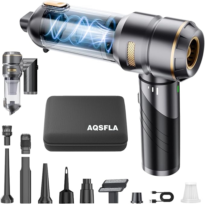 Car Vacuum Portable Cordless 22000PA High Power Handheld Mini Vacuum Cleaner Rechargeable Foldable with Brushless Motor Air