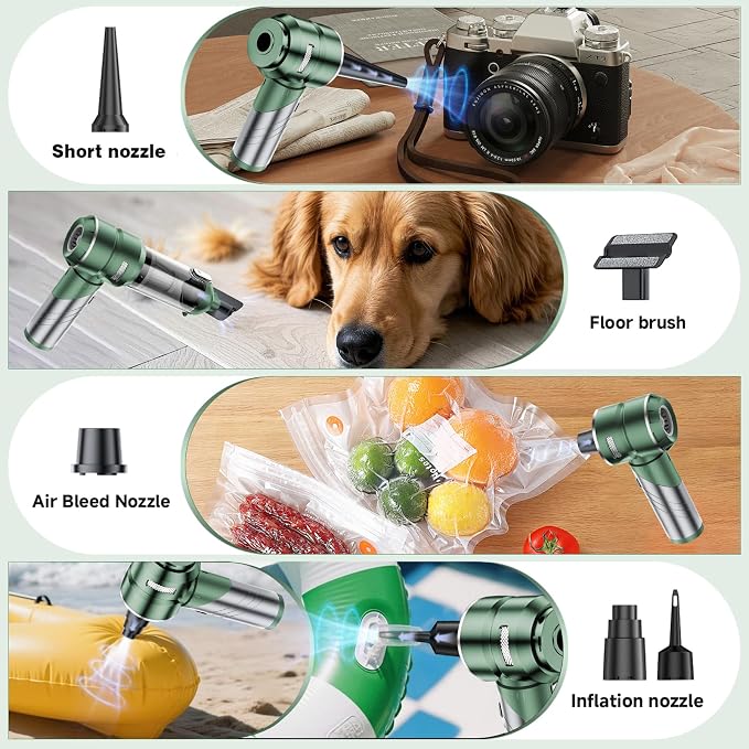 Car Vacuum Portable Cordless 22000PA High Power Handheld Mini Vacuum Cleaner Rechargeable Foldable with Brushless Motor Air