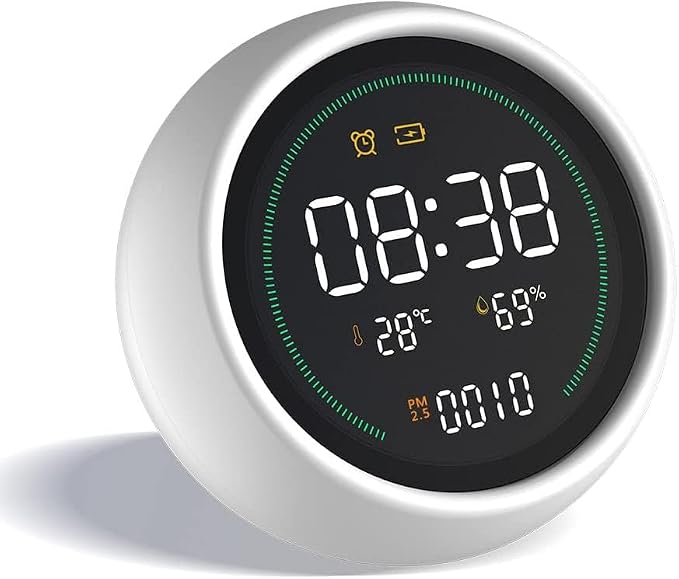 Carbon Dioxide CO2 + PM2.5 Air Quality Monitor, Pollution & Ventilation Meter – Temperature and Humidity Sensor – Measure