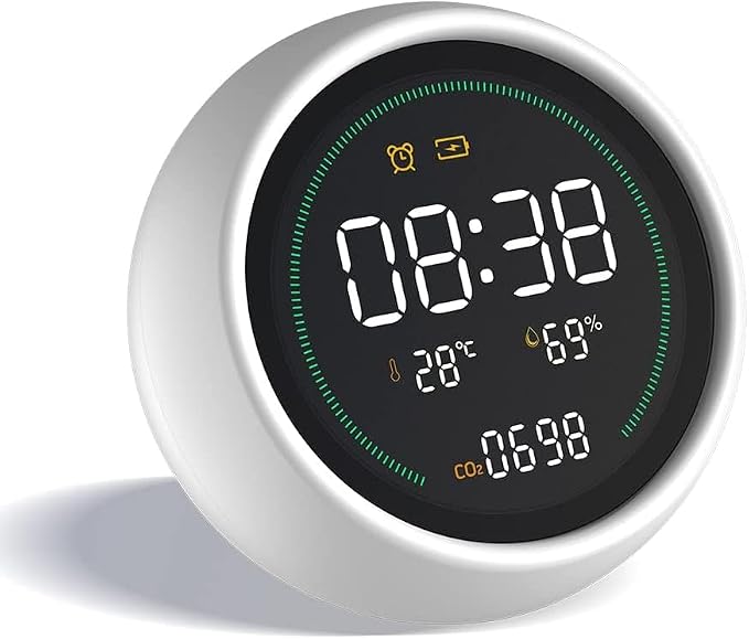 Carbon Dioxide CO2 + PM2.5 Air Quality Monitor, Pollution & Ventilation Meter – Temperature and Humidity Sensor – Measure