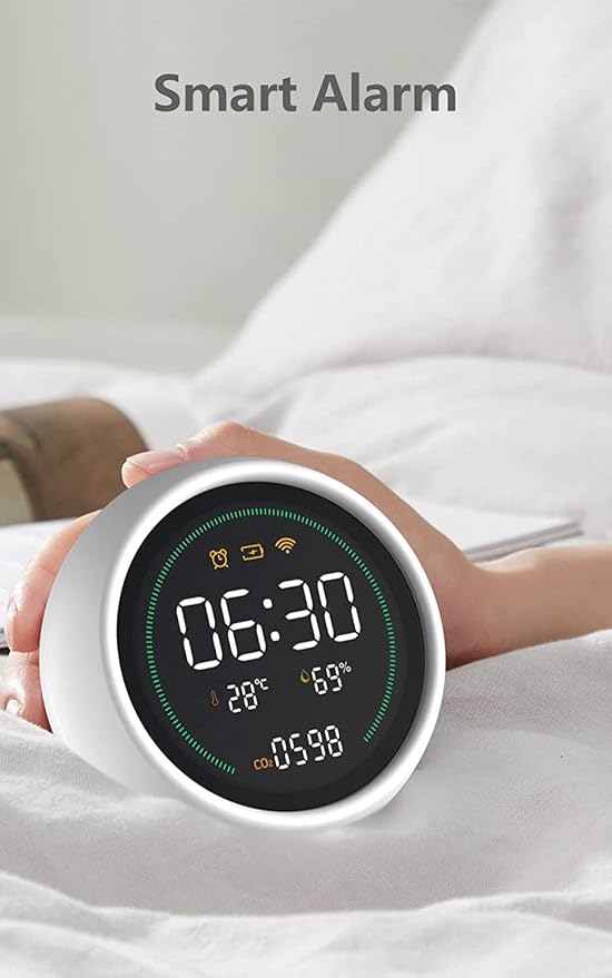 Carbon Dioxide CO2 + PM2.5 Air Quality Monitor, Pollution & Ventilation Meter – Temperature and Humidity Sensor – Measure