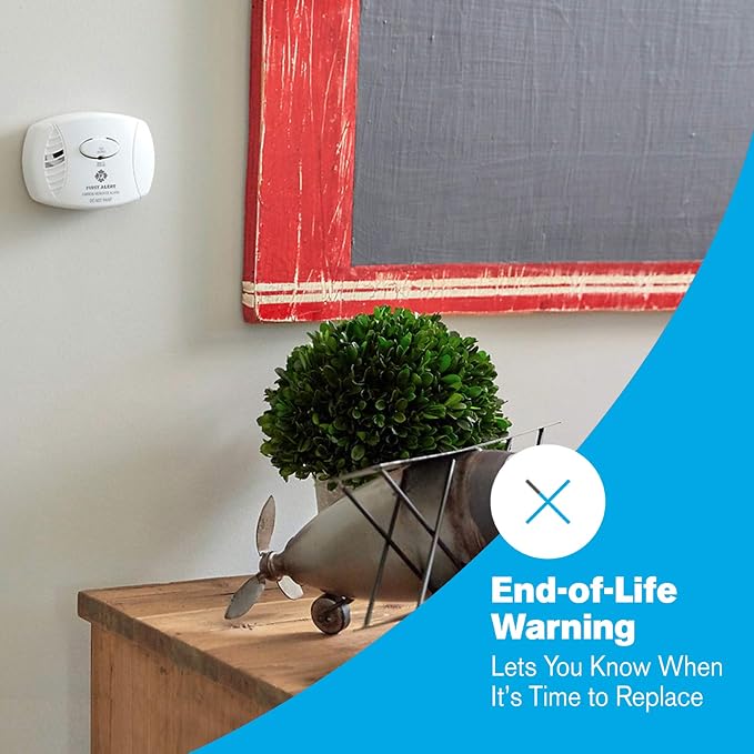 Carbon Monoxide Detector, No Outlet Required, Battery Operated, CO400, White, 2 Count (Pack of 1) in White., alternate view 4